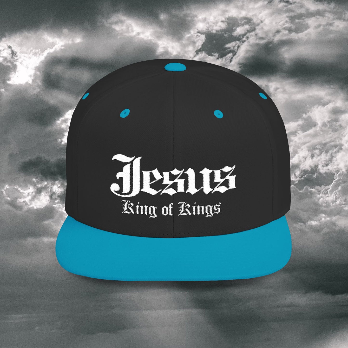 Jesus King of Kings Flat Bill Snapback Hat