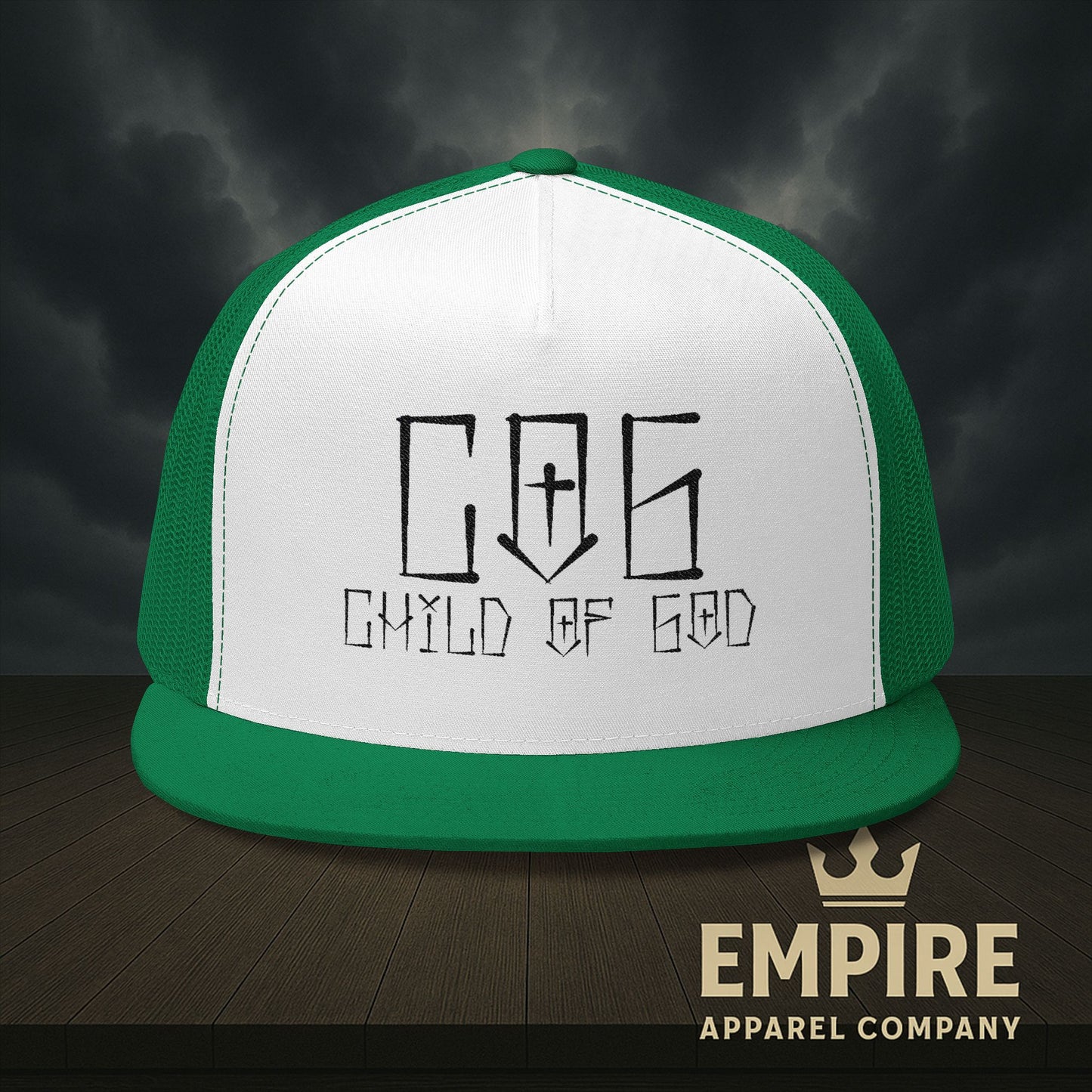 Child of God 5 Panel Trucker Cap, Embroidered Hat, Faith-Based Apparel, Religious Gift, Stylish Headwear, Outdoor Accessories