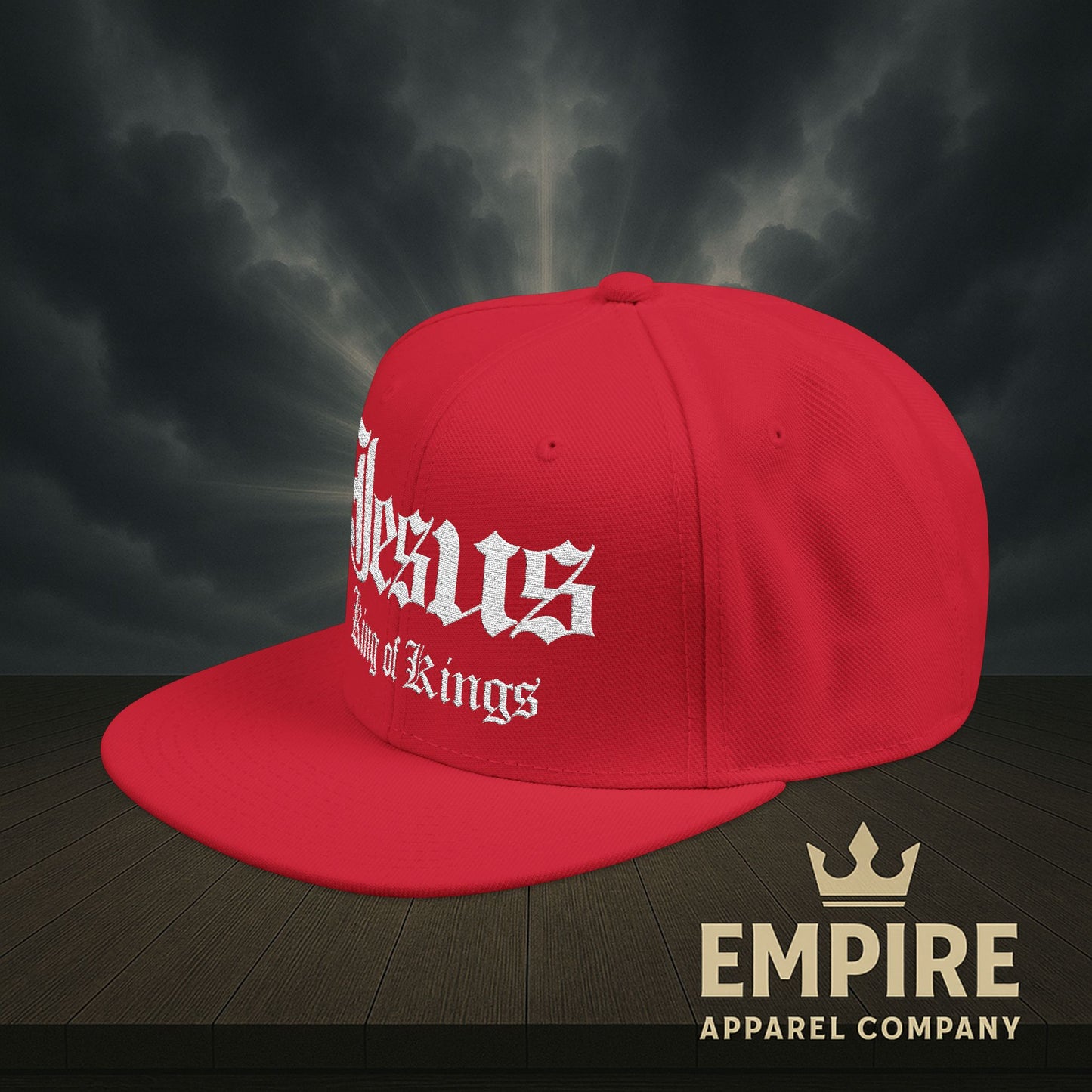 Embroidered Snapback Cap - Jesus King of Kings Hat