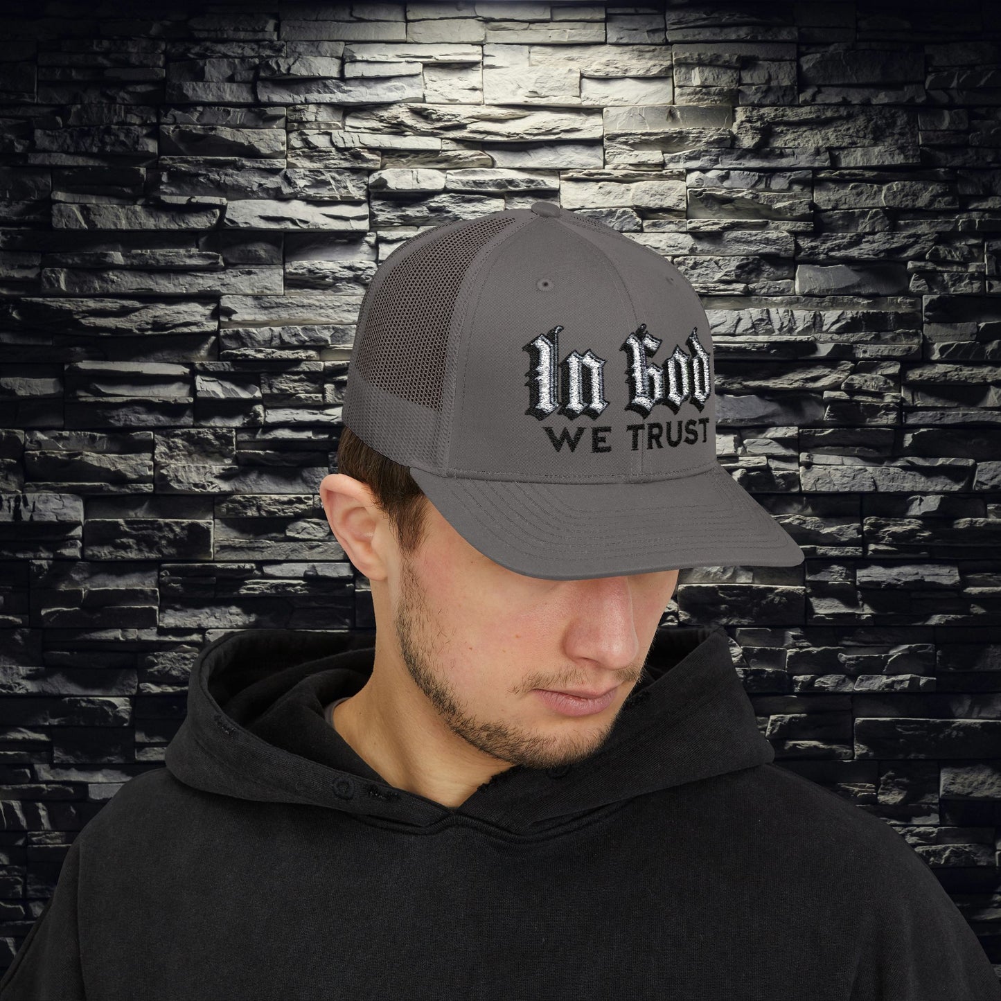 IN GOD WE TRUST" Snapback Trucker Hat | Patriotic Christian Hat