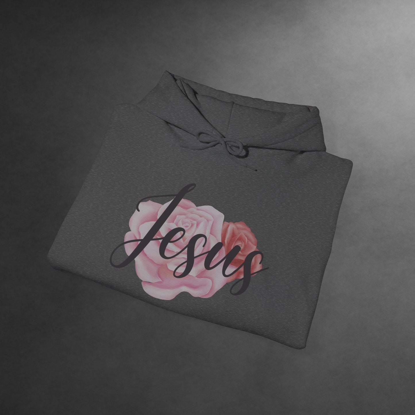 Jesus Hoodie with Roses, Christian Floral Sweatshirt, Faith-Based Hoodie, Scripture Apparel for Women
