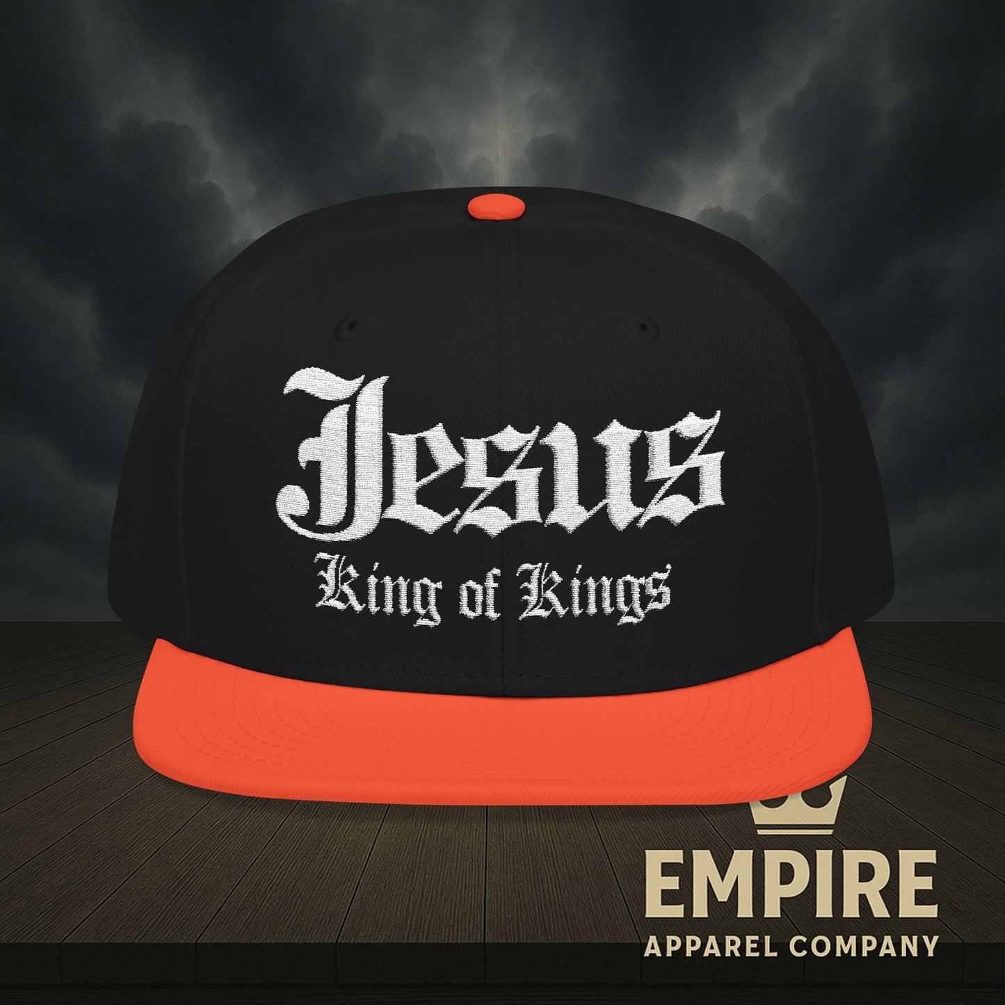 Embroidered Snapback Cap - Jesus King of Kings Hat
