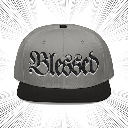 Embroidered Blessed Snapback Hat