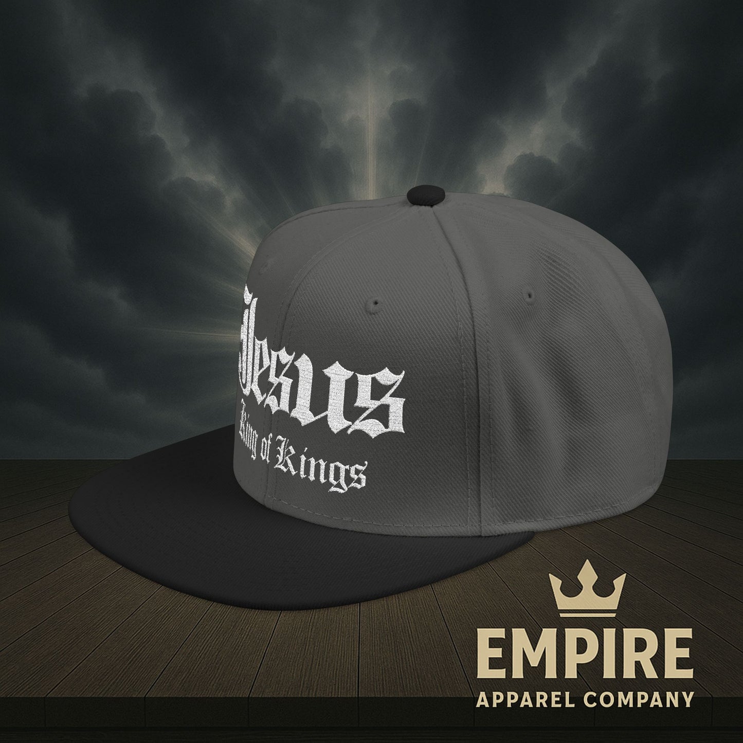 Embroidered Snapback Cap - Jesus King of Kings Hat