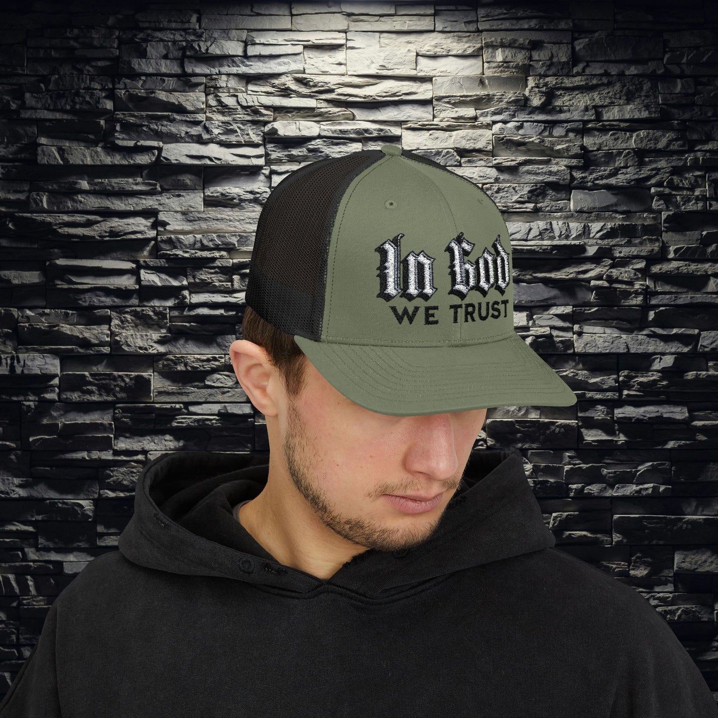 IN GOD WE TRUST" Snapback Trucker Hat | Patriotic Christian Hat