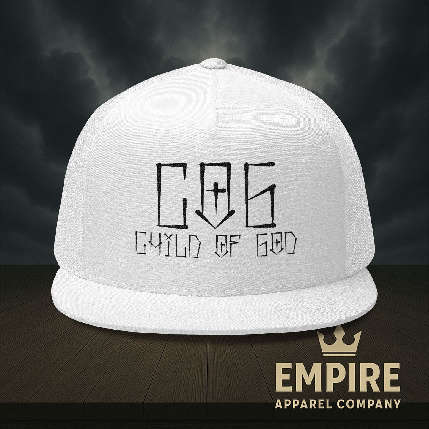 Child of God 5 Panel Trucker Cap, Embroidered Hat, Faith-Based Apparel, Religious Gift, Stylish Headwear, Outdoor Accessories