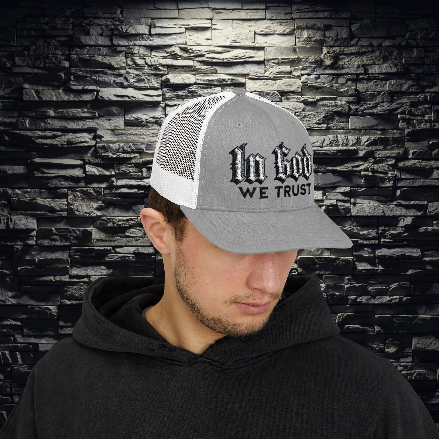 IN GOD WE TRUST" Snapback Trucker Hat | Patriotic Christian Hat