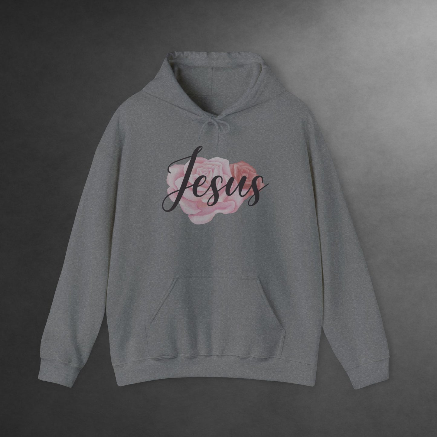 Jesus Hoodie with Roses, Christian Floral Sweatshirt, Faith-Based Hoodie, Scripture Apparel for Women