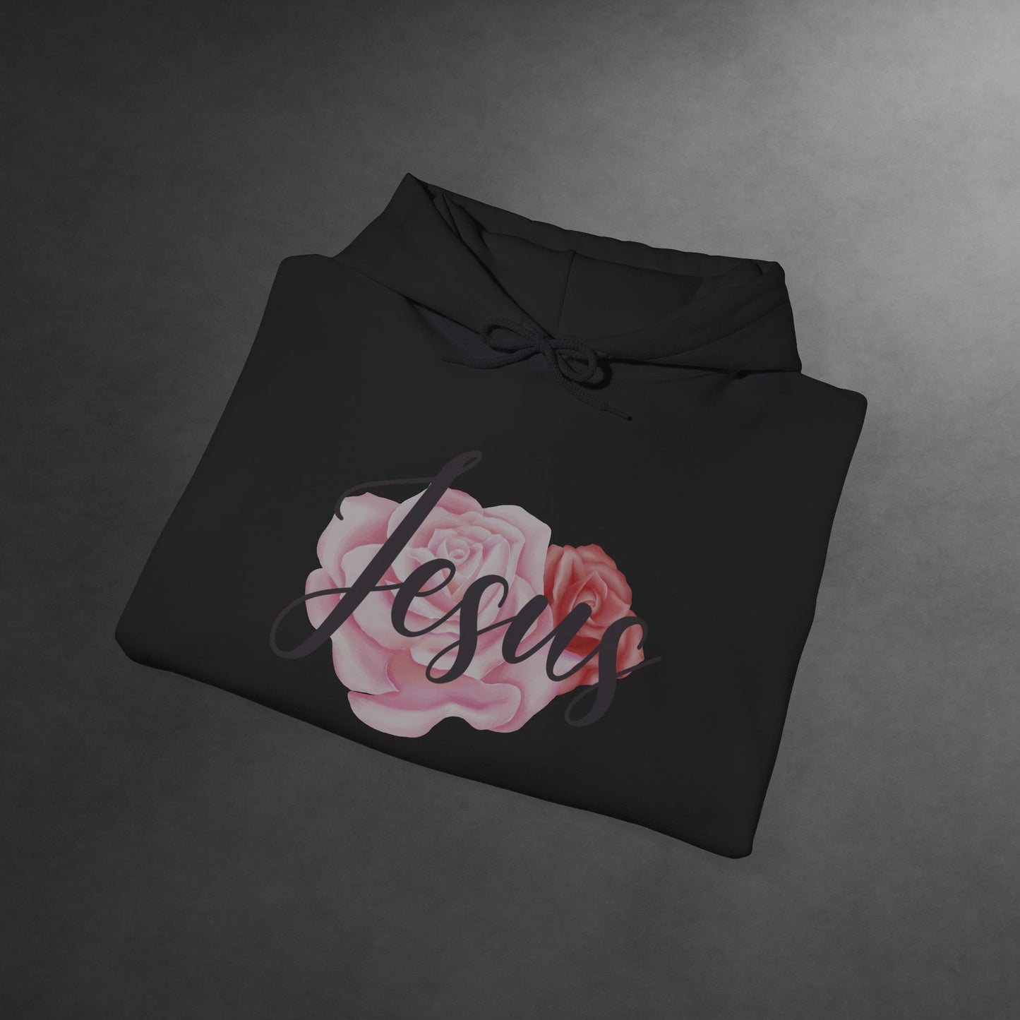 Jesus Hoodie with Roses, Christian Floral Sweatshirt, Faith-Based Hoodie, Scripture Apparel for Women