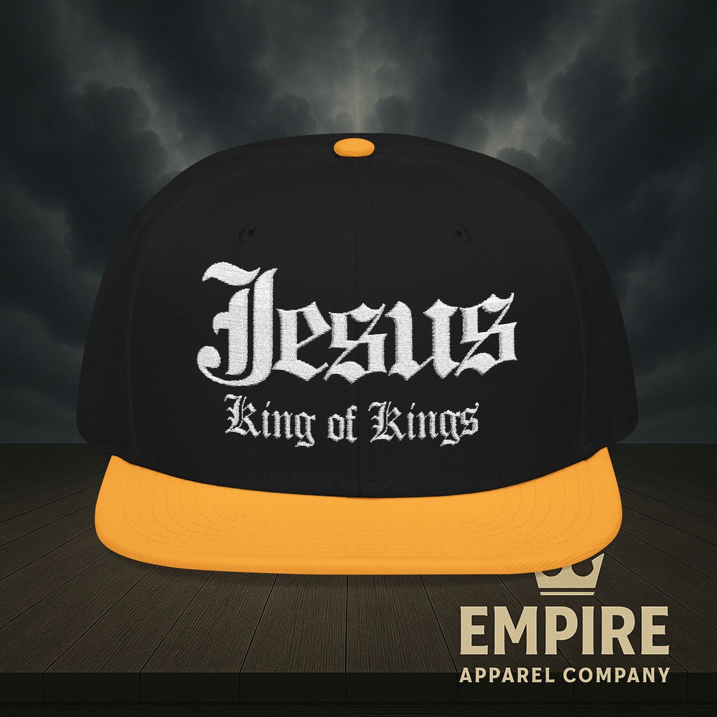 Embroidered Snapback Cap - Jesus King of Kings Hat