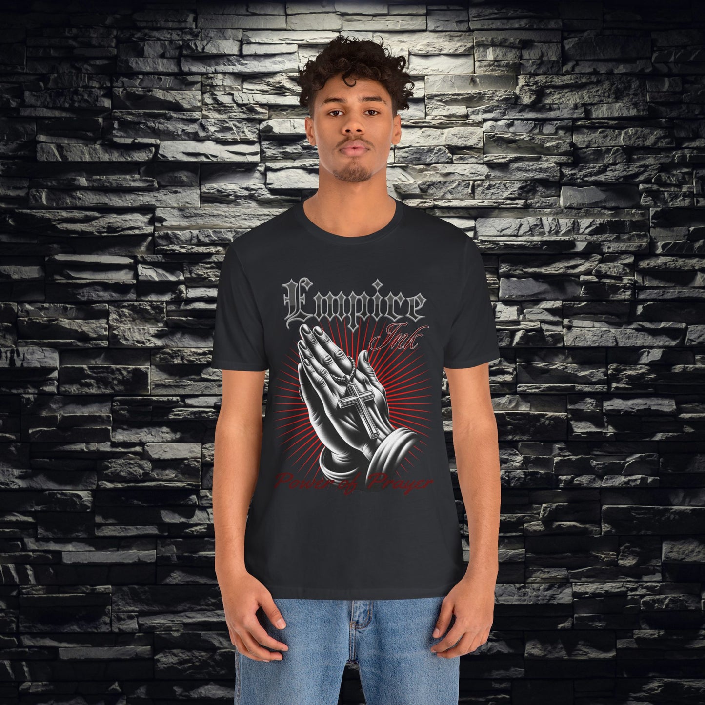 Praying Hands Tee | Empire Ink Apparel | Power of Prayer Shirt | Christian Streetwear | Unisex Faith Tee